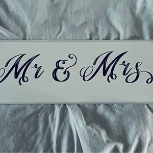 Mr. & Mrs. Metal Sign